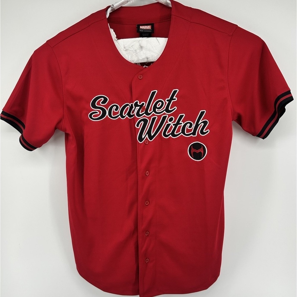 Box Lunch Exclusive Marvel Scarlet Witch Baseball Jersey Red Size Medium